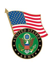 Military Pin: U.S. Army Logo & Flag