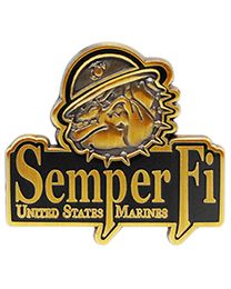 Military Pin: USMC Semper Fi Bulldog