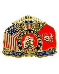 Military Pin: USMC These Colors Don't Run