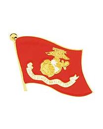 Military Pin: USMC Flag Wave