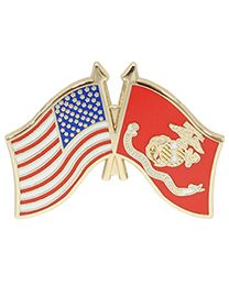 Military Pin: USMC Flags