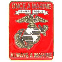 Military Pin: USMC Once a Marine