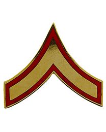 Military Pin: USMC Private 1st Class E2